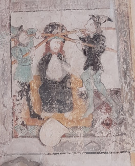 Fresko aus St. Laurentius Steinkirchen "Dornenkronen"