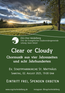 Clear or Cloudy ein Konzert des ESG-Chor Heidelberg