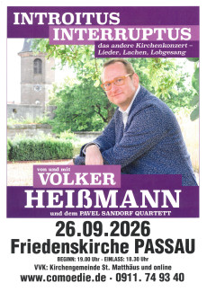 Volker Heißmann - Einladung zum Konzertabend in der Friedenskirche